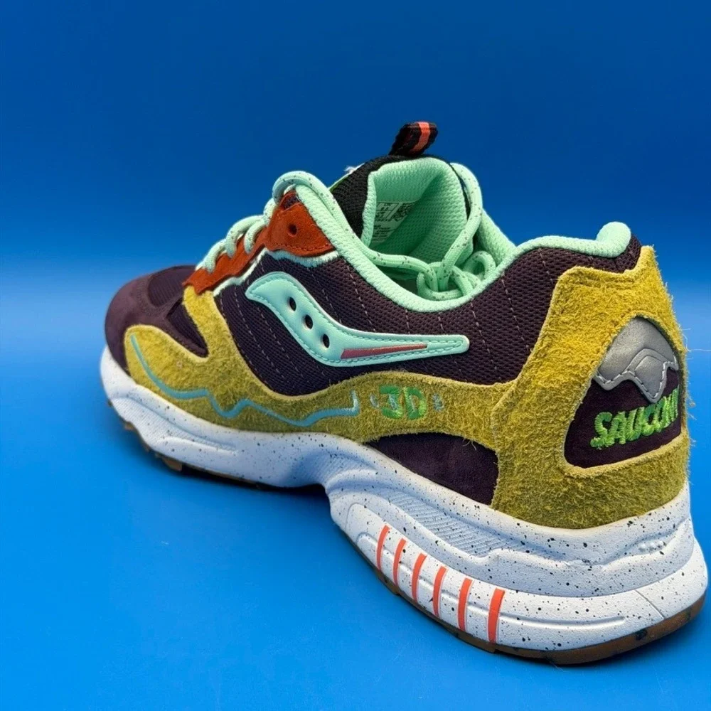 Saucony 3D Grid Hurricane Brown Mustard S70745-2 10.5 12W - Picture 2 of 5